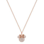 MINNIE - Rose Gold - Halsband i Silver Messing Belagt Peershardy
