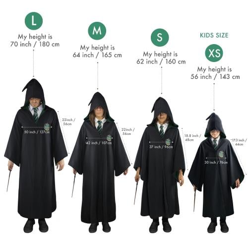 HARRY POTTER - Wizard Kids Rode Cloak Slytherin (XS) Cinereplicas