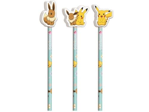 POKEMON - Flower Collection - Pack of 3 Pencils with Topper CYP