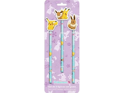 POKEMON - Flower Collection - Pack of 3 Pencils with Topper CYP
