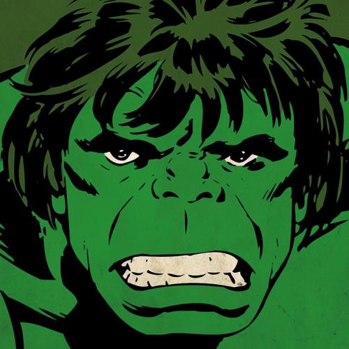 MARVEL COMICS - Canvas 40X40 '18mm' - HULK Close-Up Pyramid