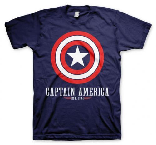 CAPTAIN AMERICA - Navy - T-Shirt (S) H.O.