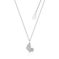 DISNEY MICKEY MOUSE - Ear Hat C.Crystal Necklace 'White Gold Plated' Couture Kingdom