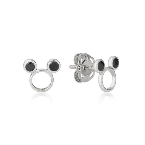 DISNEY METAL PRECIOUS - Svarta CZ Mickey Örhängen i Sterlingsilver Couture Kingdom