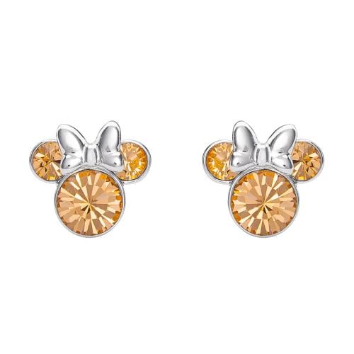 MINNIE - Stud Birthstone Earrings in Plated Brass - June Peershardy