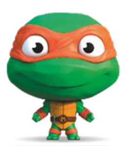 TEENAGE MUTANT NINJA TURTLES - Michelangelo - Elastikorps Figur 10cm Elastikorps