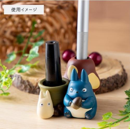 MY NEIGHBOR TOTORO - Blå & Vit Totoro - Figur Penna Pot 4.5cm Benelic