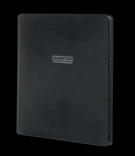 EVORETRO - Regular card binder with zipper 3x3 - Black Evoretro