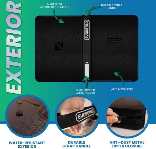 EVORETRO - Sköld + Kompakt 96 Topload Kort Mapp Svart Evoretro