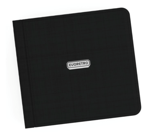 EVORETRO - Regular card binder with zipper 4x3 - Black Evoretro