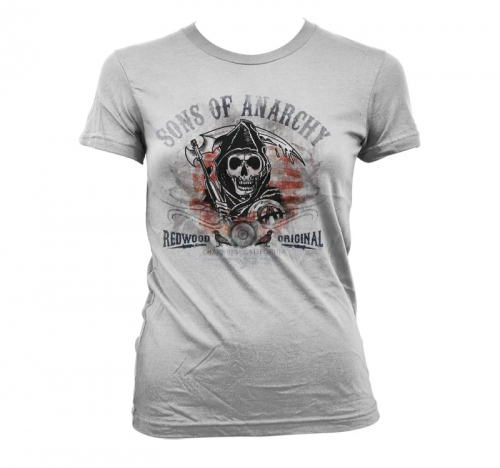SONS OF ANARCHY - T-Shirt Distressed Flag - GIRL (XXL) Runns