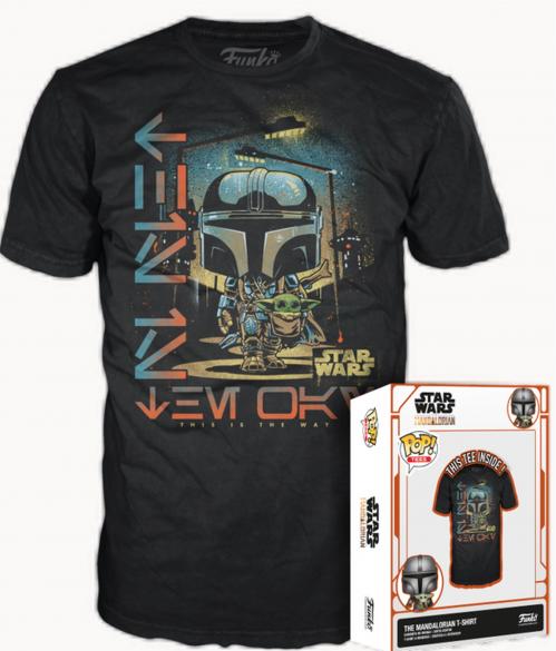 THE MANDALORIAN - Mando & The Child - T-Shirt POP (S) Funko Tees