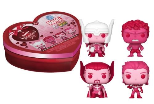 MARVEL CLASSICS - Pocket Pop Nyckelring Valentine - Box 4 Pieces Funko