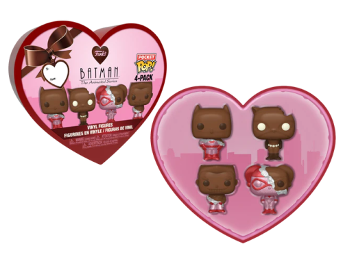 DC - Pocket Pop Nyckelrings 4 Pack- Valentine (Chocolate Look) Funko