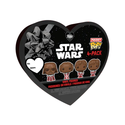 STAR WARS - Pocket Pop Nyckelrings 4 Pack - Valentine (Chocolate Look) Funko