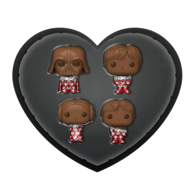 STAR WARS - Pocket Pop Nyckelrings 4 Pack - Valentine (Chocolate Look) Funko