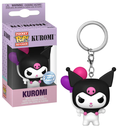 HELLO KITTY - Pocket Pop Nyckelrings - Kuromi (med ballong) Funko