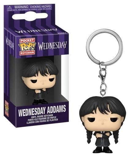ONSDAG - Pocket Pop Nyckelring - Wednesday Addams (Svart kappa) Funko