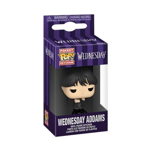 ONSDAG - Pocket Pop Nyckelring - Wednesday Addams (Svart kappa) Funko