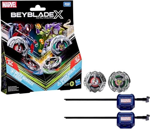 BEYBLADE X - Miles Morales 1-60GN & Green Goblin 9-80HT Hasbro