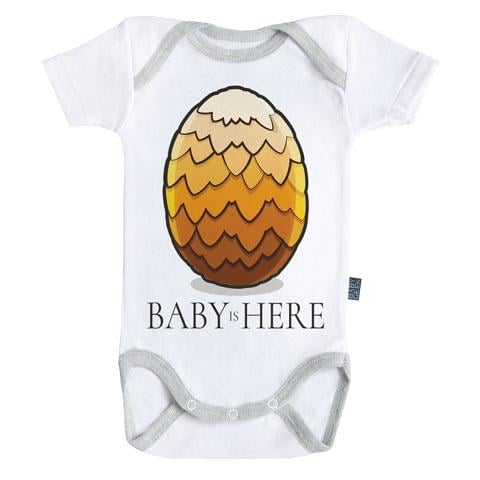 GAME OF THRONES - Baby Body - Baby is Here - Gul (3-6 Månader) Runns