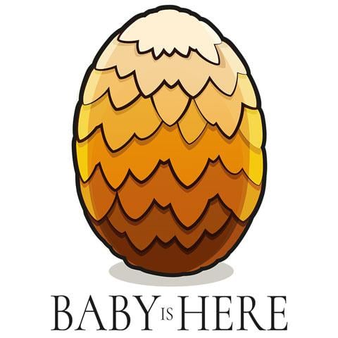 GAME OF THRONES - Baby Body - Baby is Here - Gul (3-6 Månader) Runns