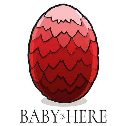 GAME OF THRONES - Baby Body - Baby is Here - Röd (18-24 månader) Runns