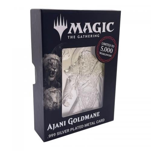 MAGIC THE GATHERING - Ajani Goldmane - Silver Plated Card Collector Fanattik