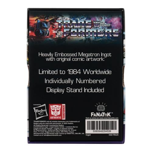 TRANSFORMERS - 40-årsjubileum - Decepticons - Limited Edition Ingot Fanattik