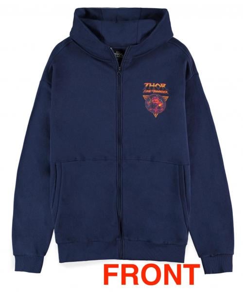 MARVEL - Thor: Love and Thunder - Mäns Zipper Hoodie (S) Difuzed