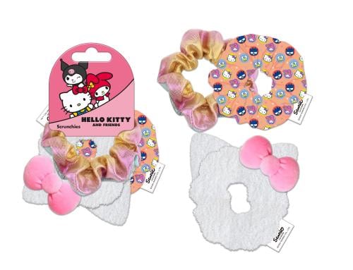 HELLO KITTY - Hair Accessories "Scrunchies" - 3 Pc Peershardy