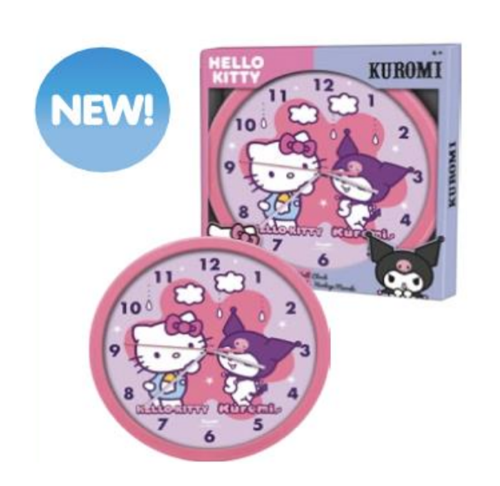 HELLO KITTY & KUROMI - Väggklocka Peershardy