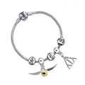 HARRY POTTER - Armband + 2 Charm + 3 Beads - Silver Plated Carat