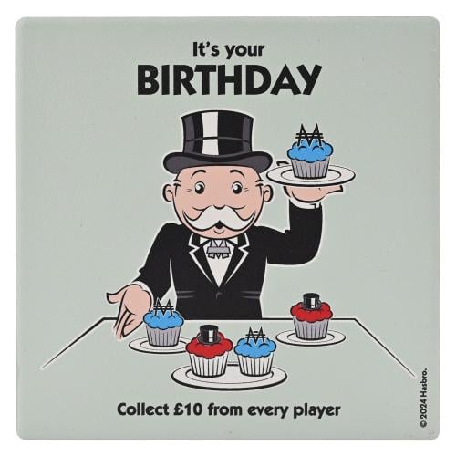 MONOPOLY - It's your Birthday - Keramisk Fyrkantig Underlägg Widdop