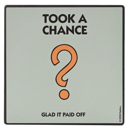 MONOPOLY - Took a Chance - Keramisk Fyrkantig Coaster Widdop