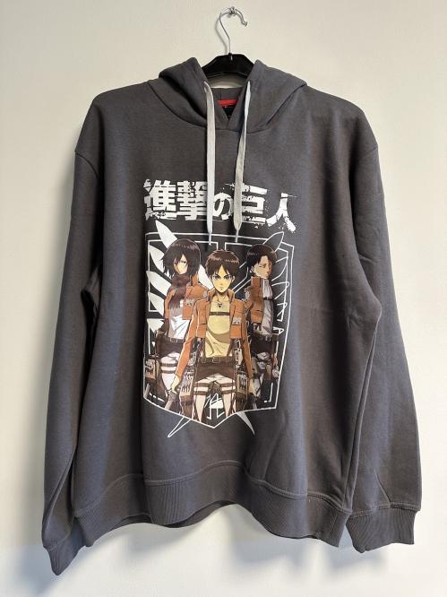ATTACK ON TITAN - Sweat Capuche TRIO Grey (M) Runns