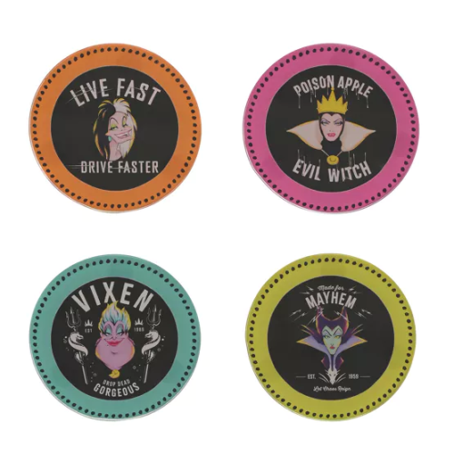 VILLAINS - Set med 24 Underlägg - 4 Modeller Widdop