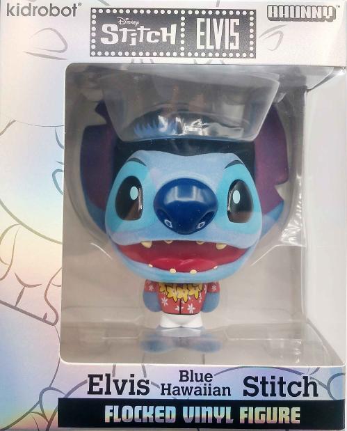 STITCH - Elvis Blue Hawaiian - Bhunny Flocked Figur - 10cm Neca