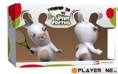 LAPINS CRETINS - Figurine 3D Lapin Tennis Double Pack (18 cm) Runns