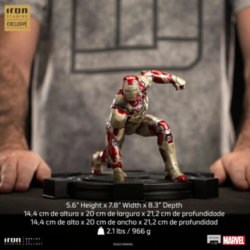 MARVEL - Iron Man Mark XLII -Figur Del. Art Scale 1/10 14cm 2023 CCXP Iron Studios