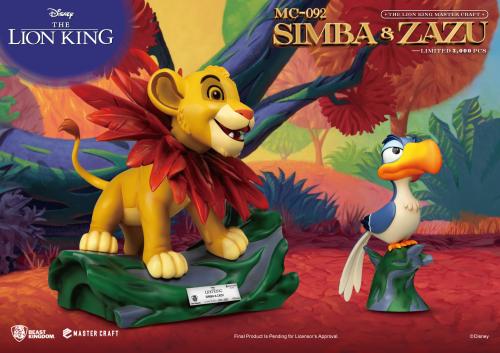 THE LION KING - Simba & Zazu - 2 Figur Pack Master Craft 31cm & 7cm Beast Kingdom