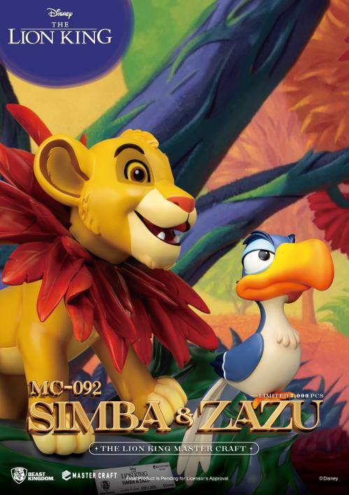 THE LION KING - Simba & Zazu - 2 Figur Pack Master Craft 31cm & 7cm Beast Kingdom