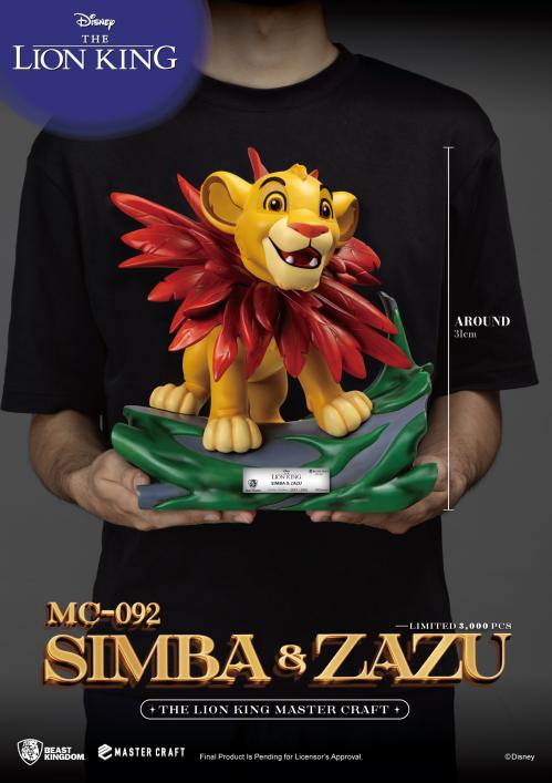 THE LION KING - Simba & Zazu - 2 Figur Pack Master Craft 31cm & 7cm Beast Kingdom