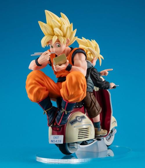 DBZ - Goku & Gohan Motorbike - Figur Desktop Real McCoy diorama 16cm Megahouse