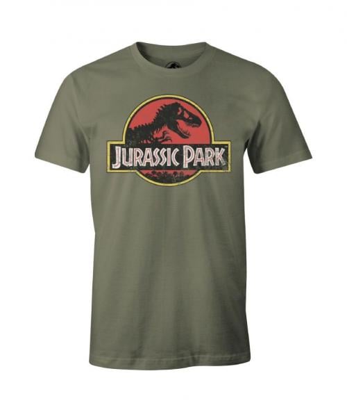 JURASSIC PARK - T-Shirt Vintage Logo - KAKI (S) Cotton Division