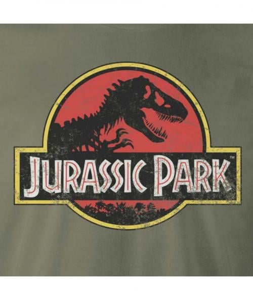 JURASSIC PARK - T-Shirt Vintage Logo - KAKI (S) Cotton Division