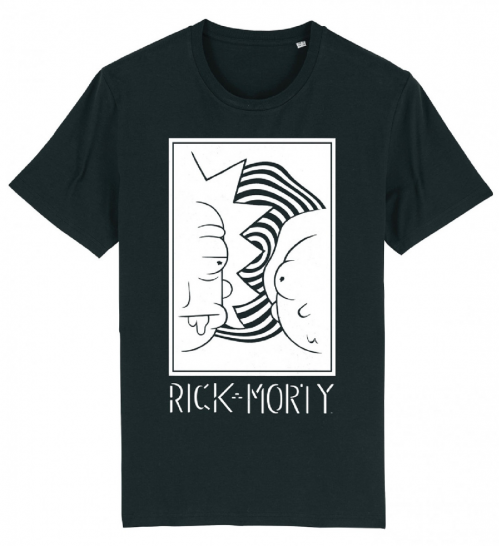 RICK AND MORTY - Rick and Morty White et Black - T-Shirt Men (S) Cotton Division