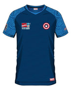 MARVEL - Captain America 41 - Fotbollströja för män (S) Cotton Division