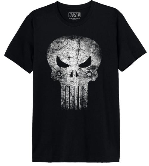 MARVEL - Punisher Skull Distress - T-Shirt Men (S) Cotton Division