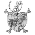 NBX - Jack et Sally in Heart - Pewter Nyckelring Monogram